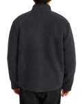 The RVCA Mens Westwood Snap Fleece Jacket in Moody Blue