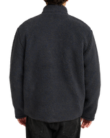 The RVCA Mens Westwood Snap Fleece Jacket in Moody Blue