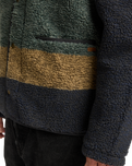 The RVCA Mens Westwood Snap Fleece Jacket in Moody Blue