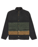 The RVCA Mens Westwood Snap Fleece Jacket in Moody Blue