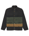 The RVCA Mens Westwood Snap Fleece Jacket in Moody Blue