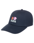 The RVCA Mens Mosaic Clipback Cap in Dark Denim