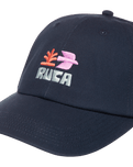 The RVCA Mens Mosaic Clipback Cap in Dark Denim