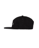 Big RVCA Cord Snapback Cap in Black