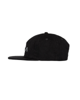 Big RVCA Cord Snapback Cap in Black