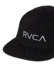 Big RVCA Cord Snapback Cap in Black
