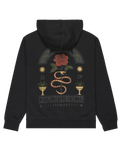 The RVCA Mens Roses Poster Hoodie in Black