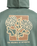 The RVCA Mens Flower Balance Hoodie in Balsam Green
