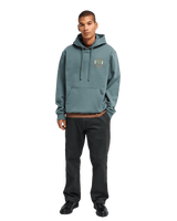 The RVCA Mens Iris Hoodie in Balsam Green