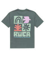 The RVCA Mens Mosaic T-Shirt in Balsam Green