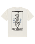 The RVCA Mens Keep Growing T-Shirt in Antique White