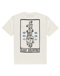 The RVCA Mens Keep Growing T-Shirt in Antique White