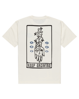 The RVCA Mens Keep Growing T-Shirt in Antique White