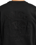 The RVCA Mens VA Worldwide Long Sleeve T-Shirt in Black