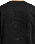 The RVCA Mens VA Worldwide Long Sleeve T-Shirt in Black