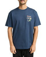 The RVCA Mens Deep Think T-Shirt in Moody Blue