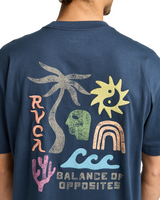 The RVCA Mens Deep Think T-Shirt in Moody Blue