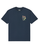 The RVCA Mens Deep Think T-Shirt in Moody Blue