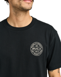 The RVCA Mens Logo Pack T-Shirt in Black