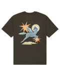 The RVCA Mens Pegasus T-Shirt in Pirate Black
