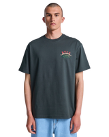 The RVCA Mens Welcome To RVCA T-Shirt in Pirate Black