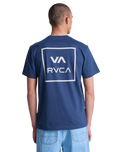 The RVCA Mens All The Ways T-Shirt in Moody Blue