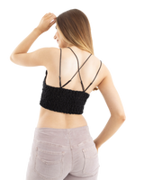 The Free People Womens Adella Bralette in Black