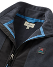 The Passenger Mens Woodland 1/2 Zip Fleece Jacket in Redwood & Charcoal