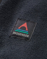 The Passenger Mens Woodland 1/2 Zip Fleece Jacket in Redwood & Charcoal