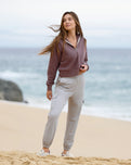 Restore Half Zip Hoodie in Elderberry