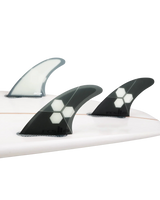 The FCS II Al Merrick Medium PC Tri Fins in Grey