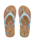 The Foamlife Womens Goldie Flip Flops in Denim Blue