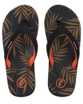The Foamlife Womens Zikat SC Flip Flops in Black & Brown