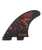 The FCS FCS II Filipe Toledo Large Tri Fins in Black & Red