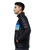 The Cotopaxi Mens Fuego Down Jacket in Black & Pacific Stripe