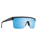The Spy Flynn 5050 PolarisedSunglasses in Matte Black & Happy Boost Bronze with Blue Spectra Mirror