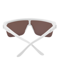 The Spy Flynn 5050 Polarised Sunglasses in Matte White & Happy Boost Bronze with Happy Blue Spectra Mirror