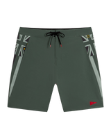 Cordura Airtex Pro Hawaii Boardshorts in Dark Sage
