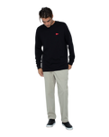 Burgee Long Sleeve T-Shirt in Black