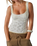 Full Bloom Eyelet Cami Top in Ivory