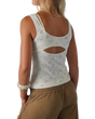 Full Bloom Eyelet Cami Top in Ivory