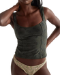 Full Bloom Eyelet Cami Top in Hunter