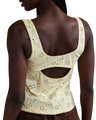 Full Bloom Eyelet Cami Top in Banana Cream