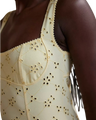 Full Bloom Eyelet Cami Top in Banana Cream