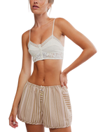 Rosie Longline Bralette in White Alyssum