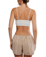 Rosie Longline Bralette in White Alyssum