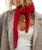 Essential Triangle Scarf in Red