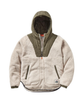 Beaumont 1/2 Zip Sherpa Fleece Jacket in Vintage White