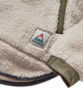 Beaumont 1/2 Zip Sherpa Fleece Jacket in Vintage White