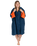 The Dryrobe Full-Zip Organic Towel Robe in Deep Sea Blue